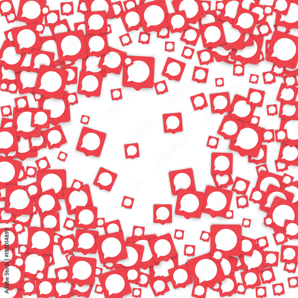 Social media background with chat notification Social media background with chat notification