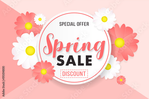 Poster Background Promotion Banner Special Offer Spring Sale Discount © captoro