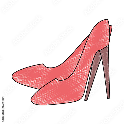 high heel shoes icon vector illustration design