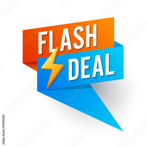 Flash deal, banner flat des...