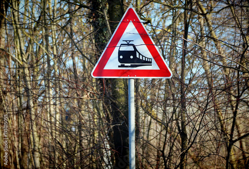 railroad crossing signal on rural highway