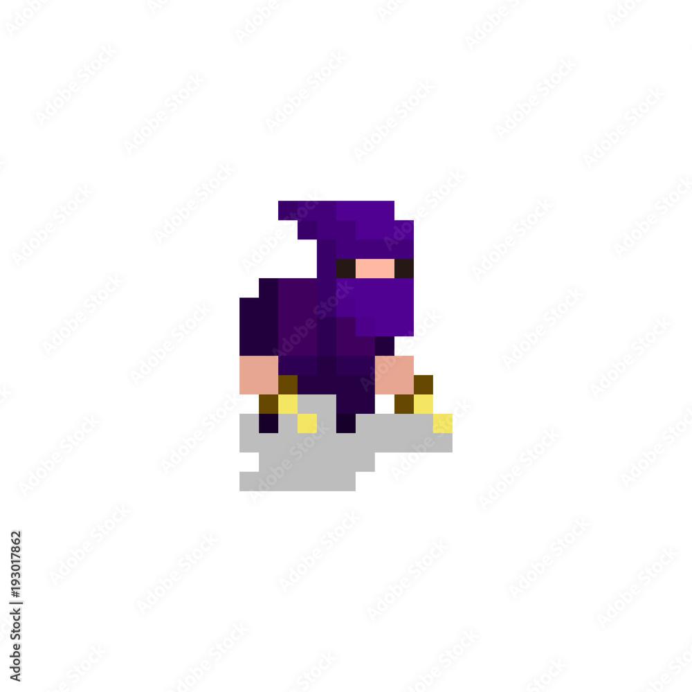 pixel character assassin for games and web sites pixel character assassin for games and web sites