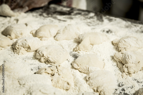 dough balls preparing the bread
