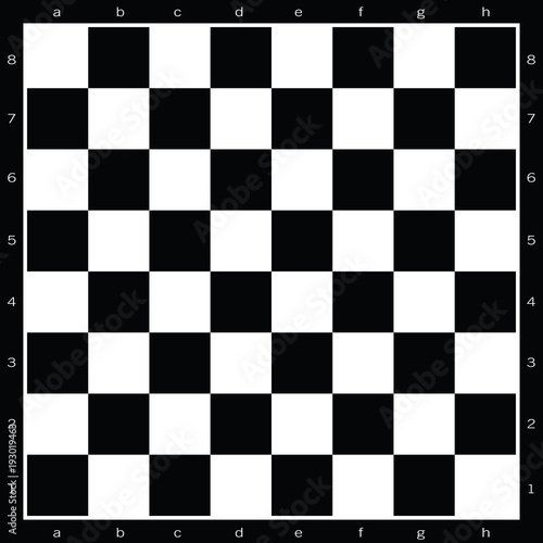 chess board black and white illustration