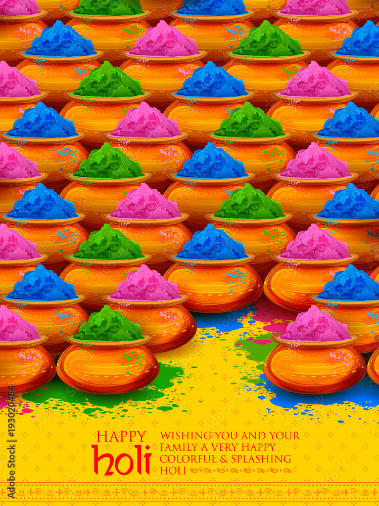 Powder color gulal for Happy Holi Background