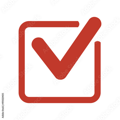 Check mark icon on white background.