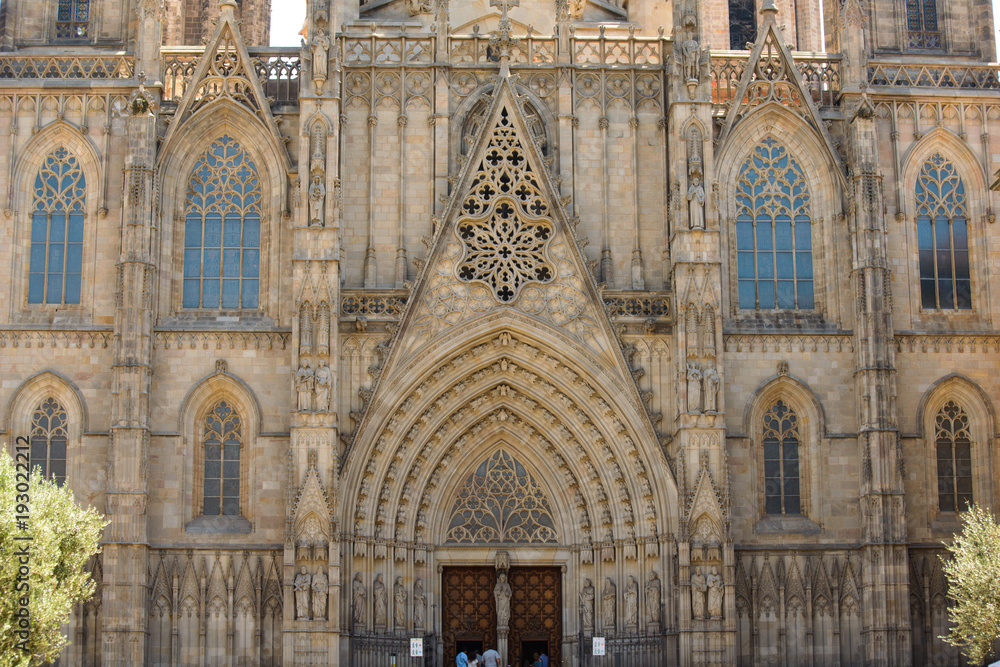 The Cathedral is dedicated to the Holy Cross and Saint Eulalia, the patron Saint of Barcelona