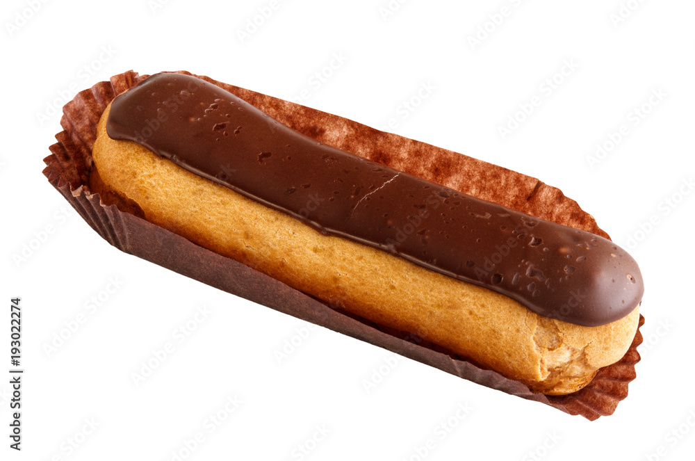 eclair isolated on white background eclair isolated on white background