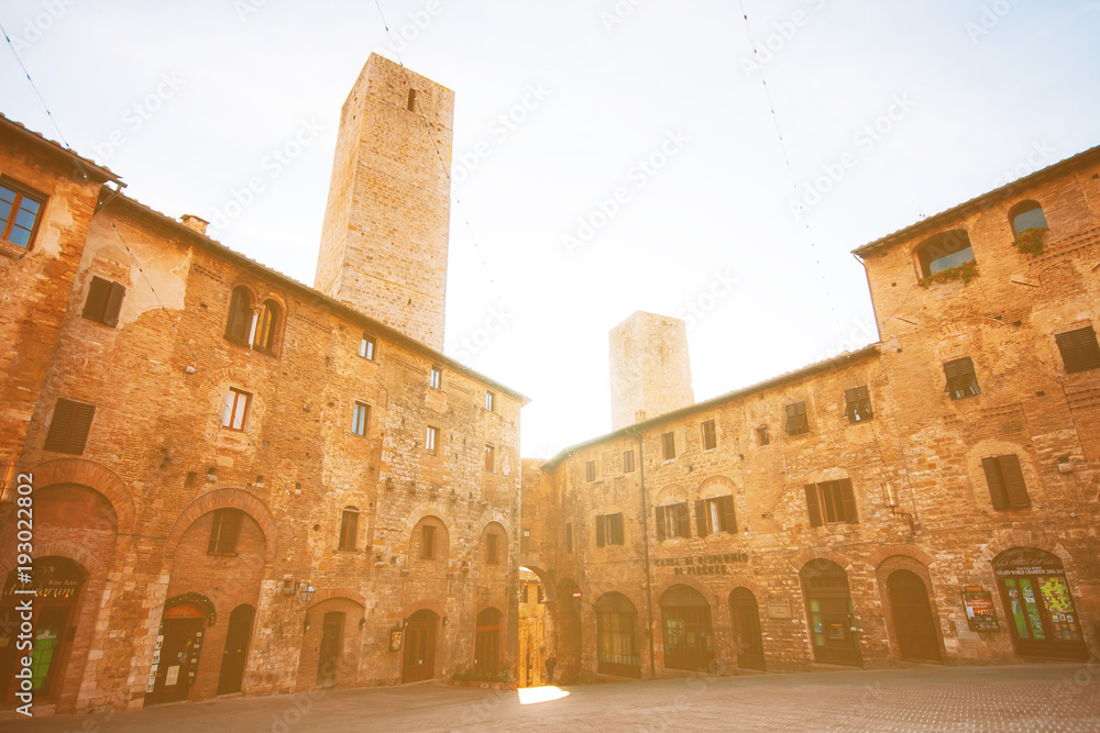 Ancient village San Gimignano.
