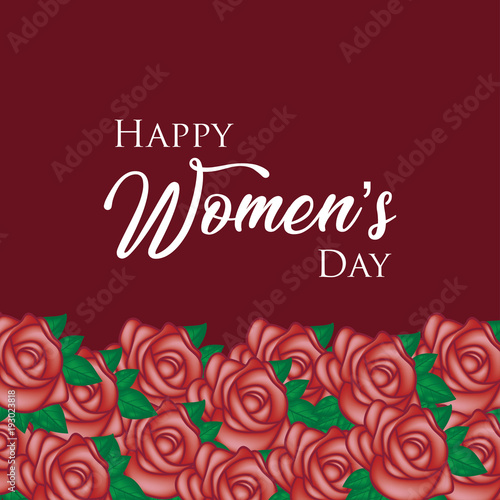Happy women's day with rose