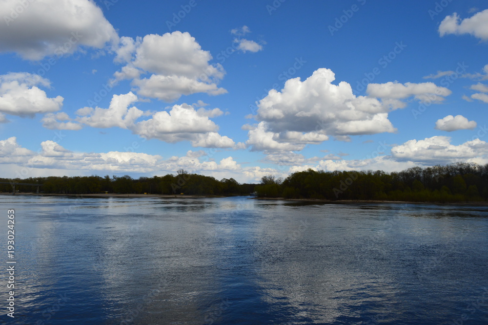 clouds over the river