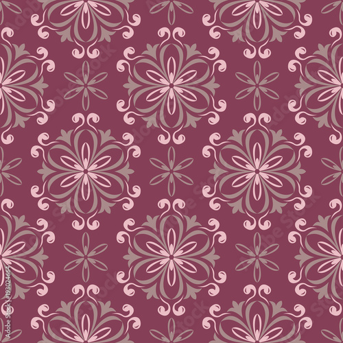 Seamless background. Floral purple red pattern © Liudmyla