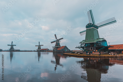 Netherlands Windmill, Zaanse schans - Zaandam, near Amsterdam