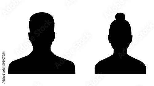 Business avatars. Man and woman profile icons. Stock vector