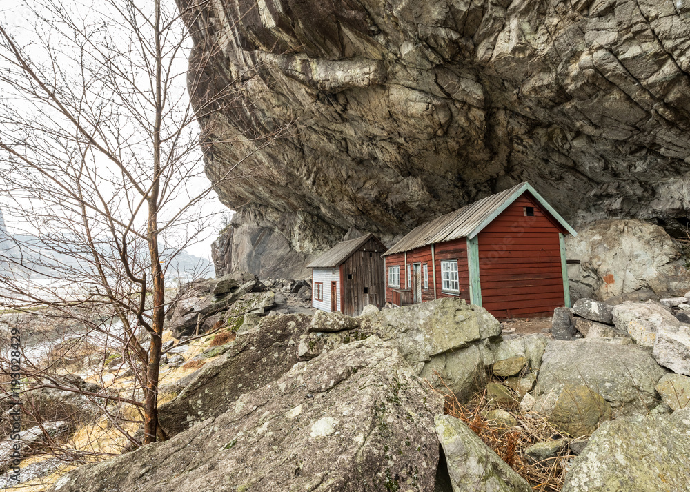 The Helleren houses in Jossingfjord along road 44 between Egersund and Flekkefjord, Sokndal municipality, Norway. January The Helleren houses in Jossingfjord along road 44 between Egersund and Flekkefjord, Sokndal municipality, Norway. January