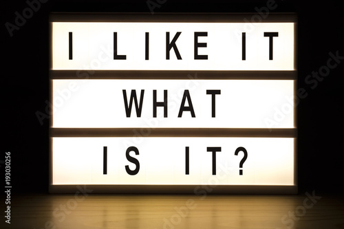 I like it what is it light box sign board