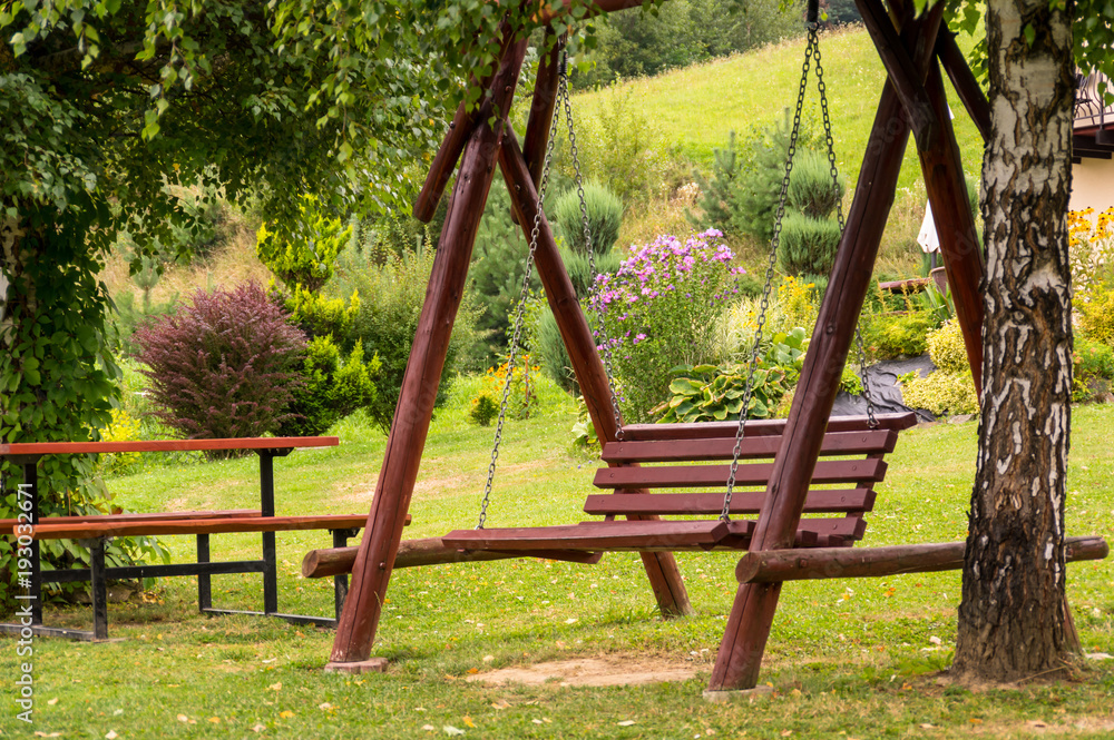 a hanging bench a hanging bench