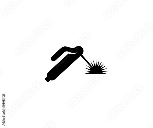 Welding and spark logo template. Argon welding vector design. Welding tools illustration