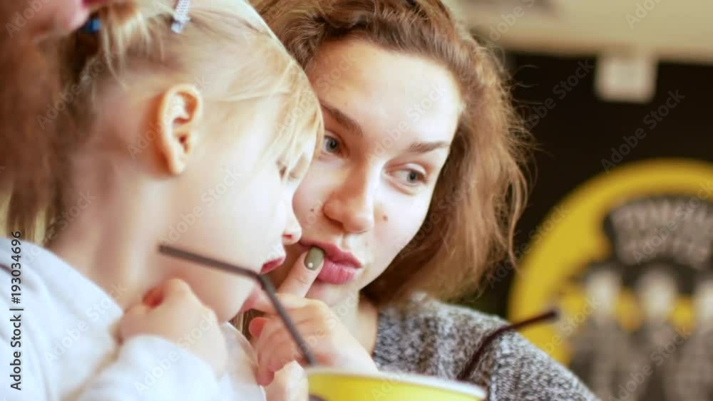 mom and daughter in their camera, indoor shoot