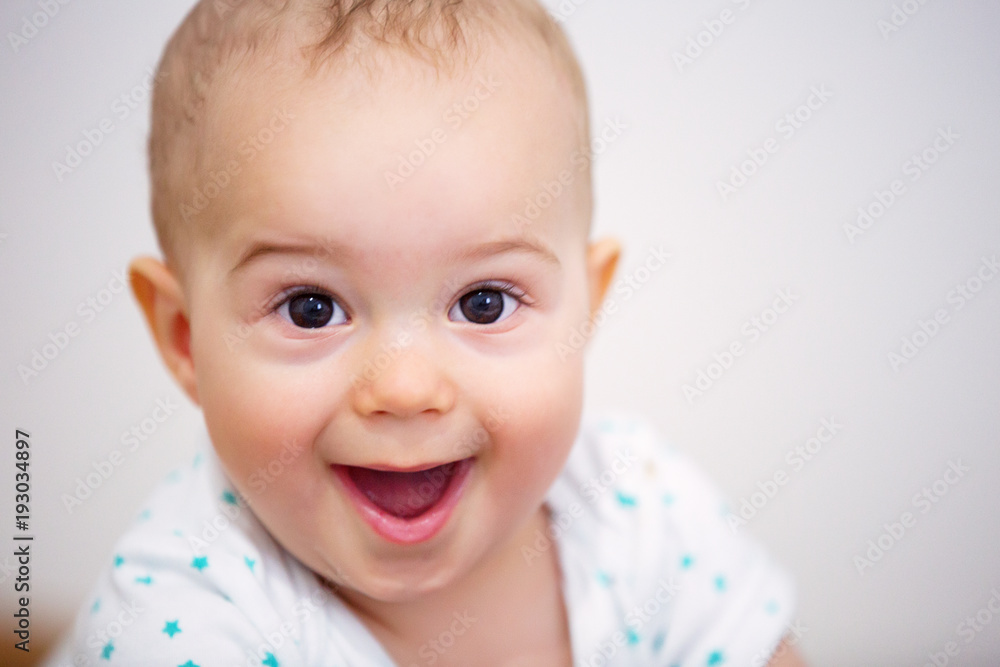 Portrait of a beautiful laughing baby boy Portrait of a beautiful laughing baby boy