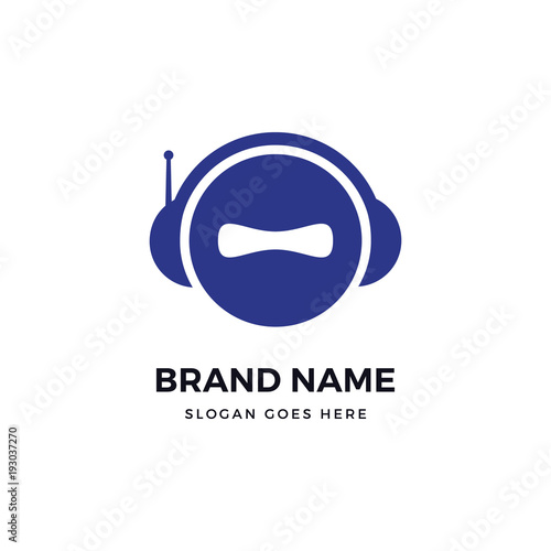 Media headphone logo design