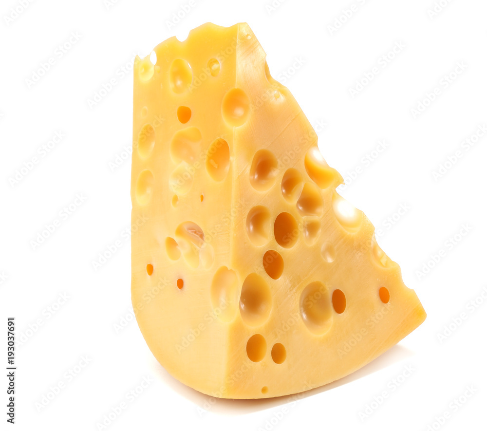 piece of cheese isolated on white background piece of cheese isolated on white background