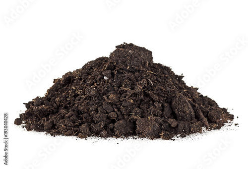 Soil heap isolated on white background