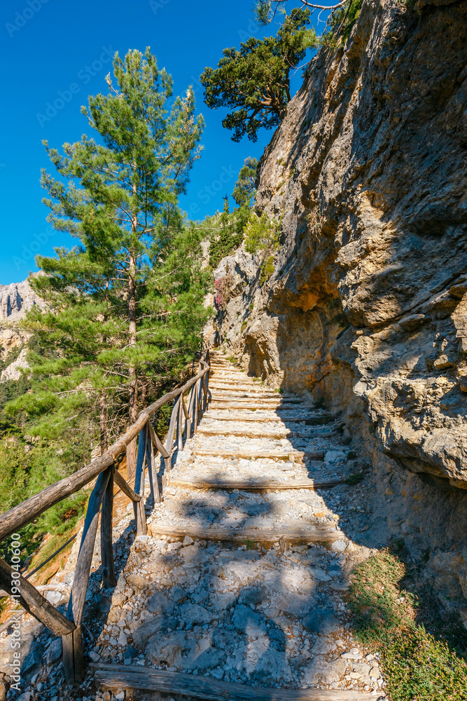 Samaria Gorge in central Crete, Greece