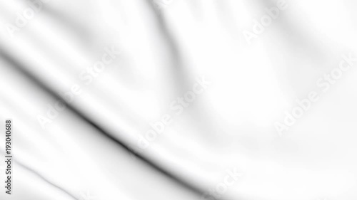 White fabric background in the wind. Animated movement of the canvas. The waves movements. 
