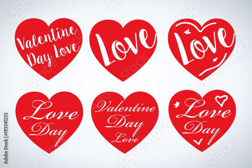 Set of valentines hearts