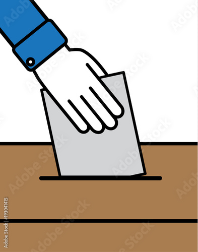 Icona mano di elettore