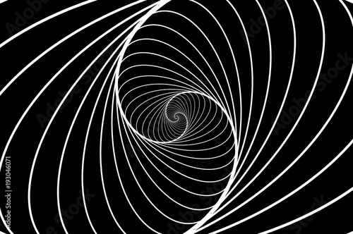  Rotating concentric ellipse, Ellipse optical illusion pattern - black and white, Geometric abstract background