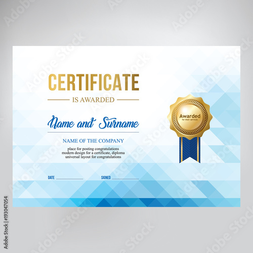 Premium certificate design