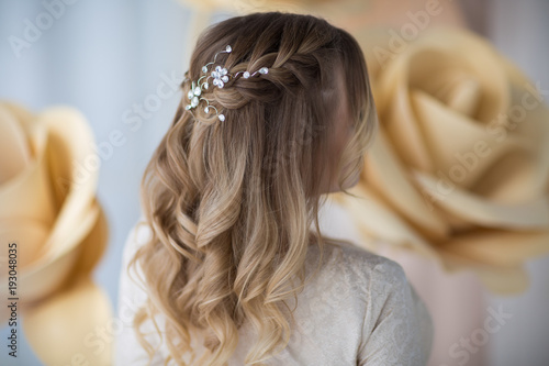 wedding hairstyle, rear view