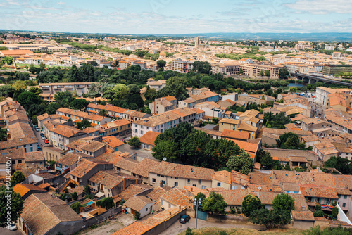 The medieval fortress of the "Cite de Carcassonne". Carcassonne.