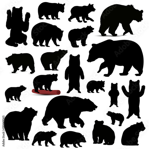 Silhouettes of bears.