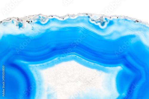 Abstract background, blue agate slice mineral