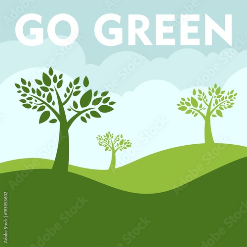 Go green poster template