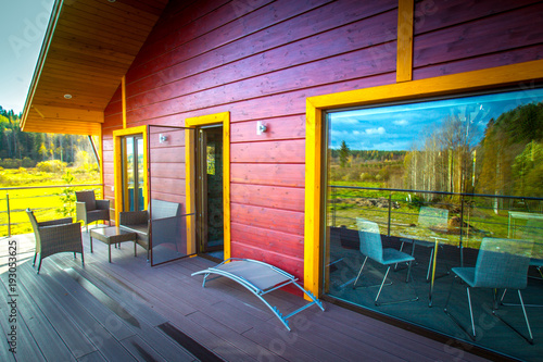 Cottage with balcony. Cotta...