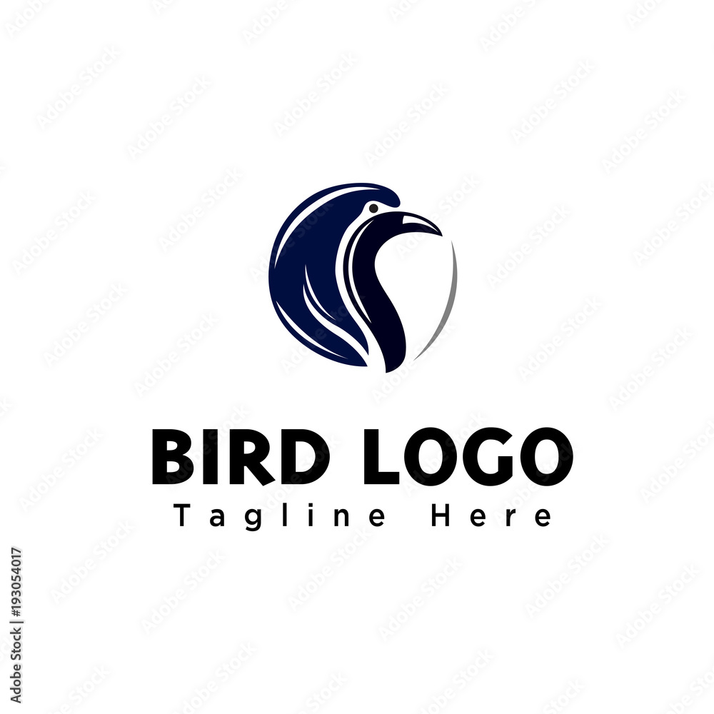 Circle Abstract eagle head logo Circle Abstract eagle head logo