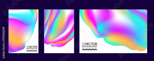 Abstract digital hologram style geometric trendy background. With place for your message. Business or tech presentation, cover template