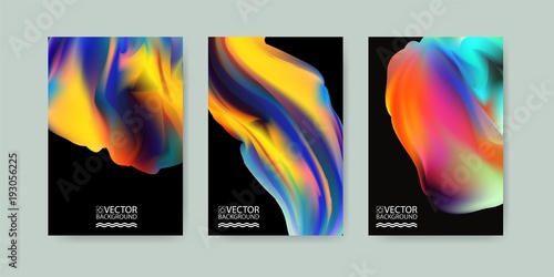 Abstract digital hologram style geometric trendy background. With place for your message. Business or tech presentation, cover template