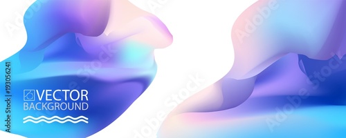 Abstract digital hologram style geometric trendy background. With place for your message. Business or tech presentation, cover template