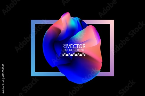 Abstract digital hologram style geometric trendy background. With place for your message. Business or tech presentation, cover template