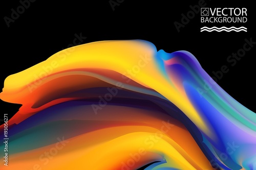 Abstract digital hologram style geometric trendy background. With place for your message. Business or tech presentation, cover template
