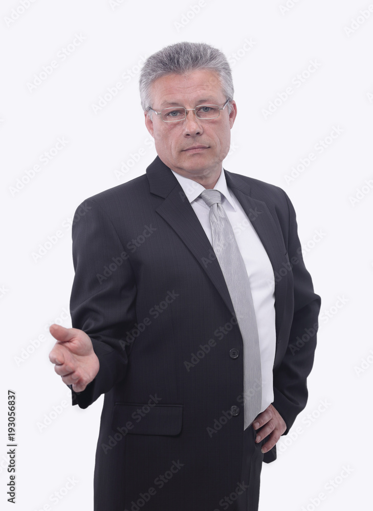 business man offering a welcoming hand business man offering a welcoming hand