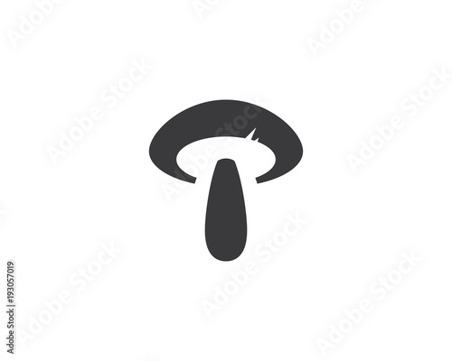 healthy mushroom logo vector