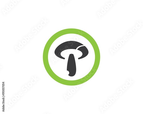 healthy mushroom logo vector