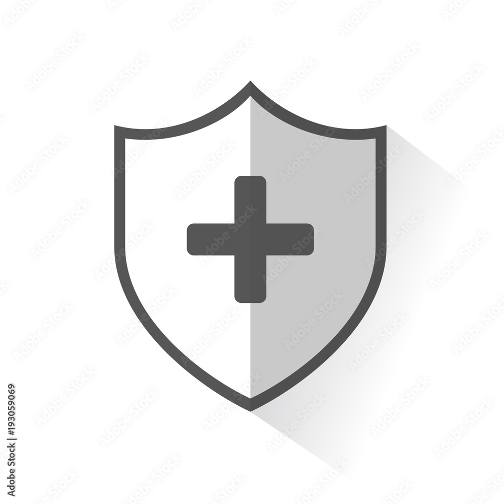 Fototapeta premium Flat Shield Icon - Cross