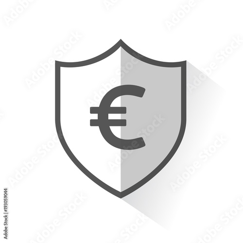 Flat Shield Icon - Euro Dollar